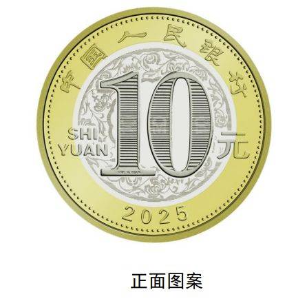2025年蛇年贺岁纪念币纪念钞图案样式（示意图）
