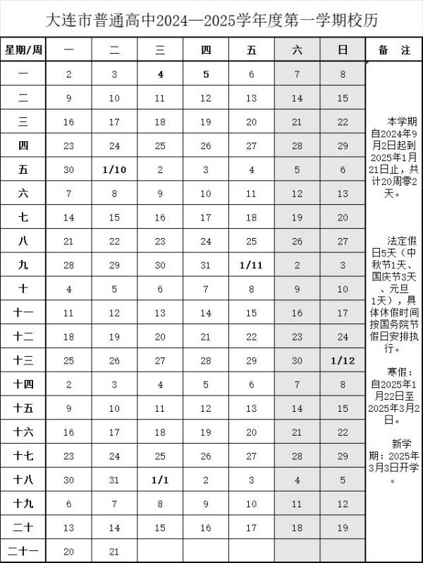 2025大连中小学寒假开学时间（小学+初中+高中）（2）
