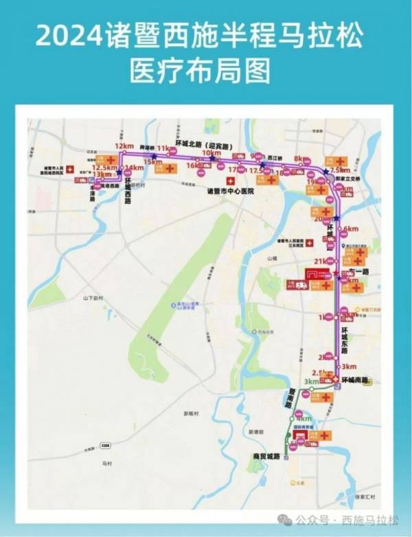2024年绍兴诸暨西施马拉松医疗救助站设置