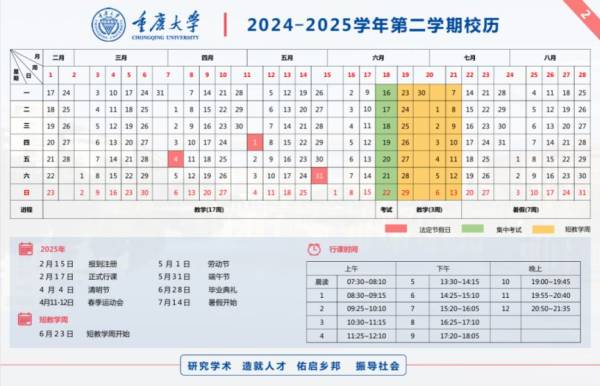 2025重庆各大学寒假及开学时间（2）