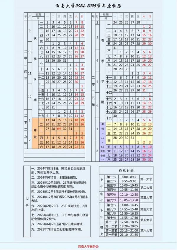 2025重庆各大学寒假及开学时间（3）