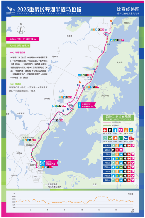 2025重庆长寿湖半程马拉松时间+地点+项目+路线