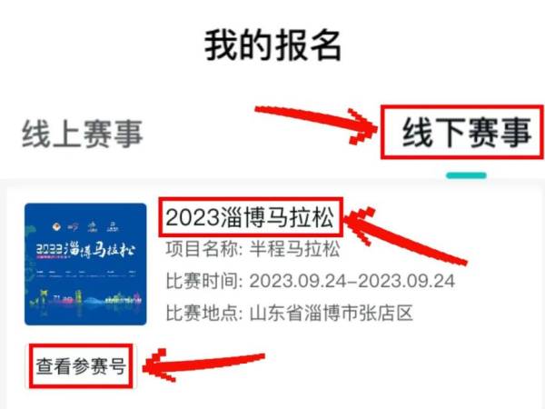 2023淄博马拉松参赛号怎么查询？（2）