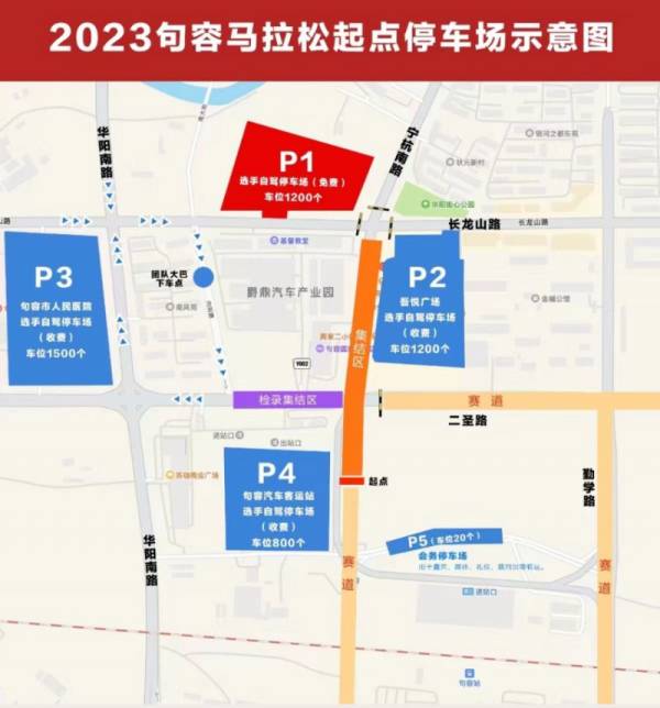 2023句容马拉松哪里可以免费停车? 2023句容马拉松哪里可以免费停车?