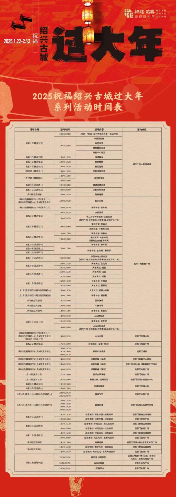2025年春节祝福·绍兴古城过大年都有什么好玩活动？