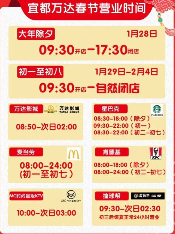 2025宜昌宜都万达广场有什么春节活动？