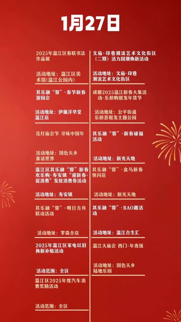 2025温江区春节活动大汇总（庙会/戏曲/巡游/潮玩）（6）
