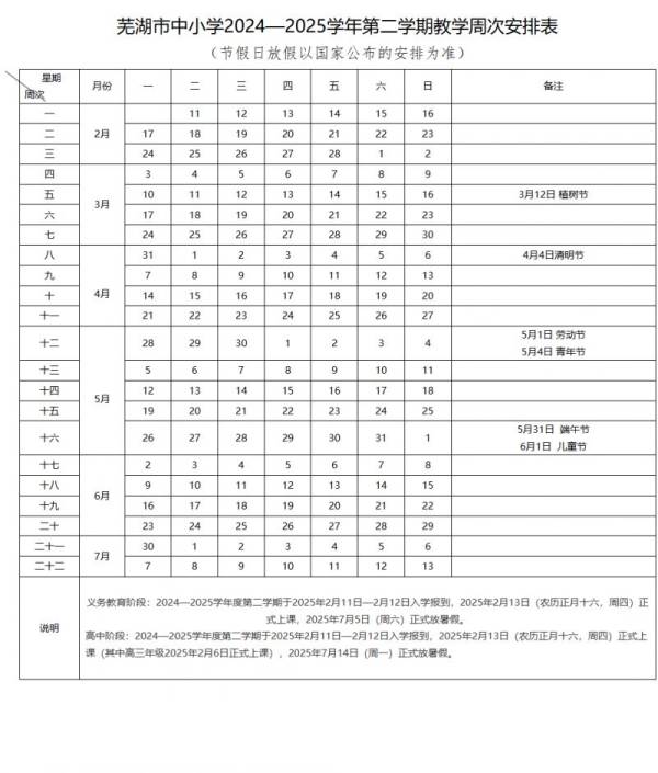 芜湖初中什么时候放暑假2025