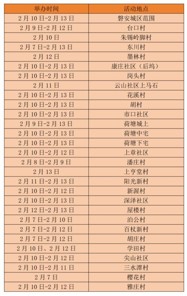 2025磐安县元宵迎龙灯时间表