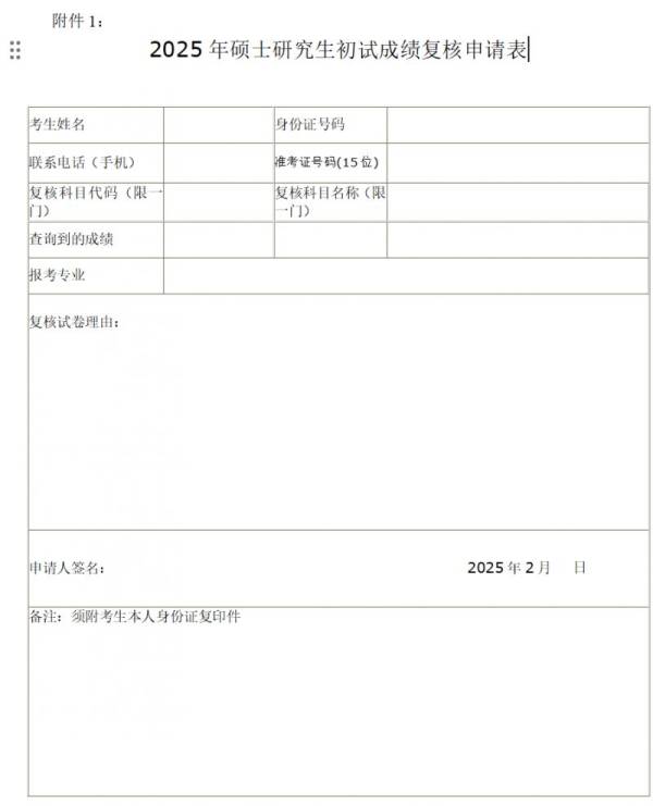 常州大学考研成绩复核申请表下载入口(最新)（2）