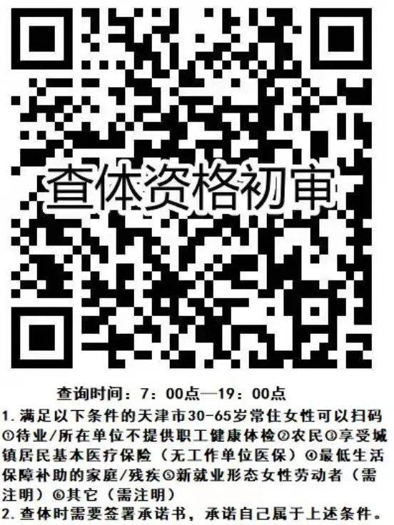 2025天津红桥区免费两癌筛查有什么项目？