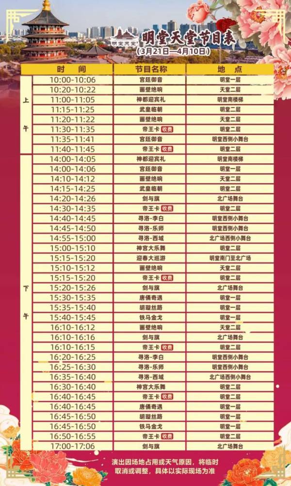 2025隋唐洛阳城景区清明假期节目单（2）