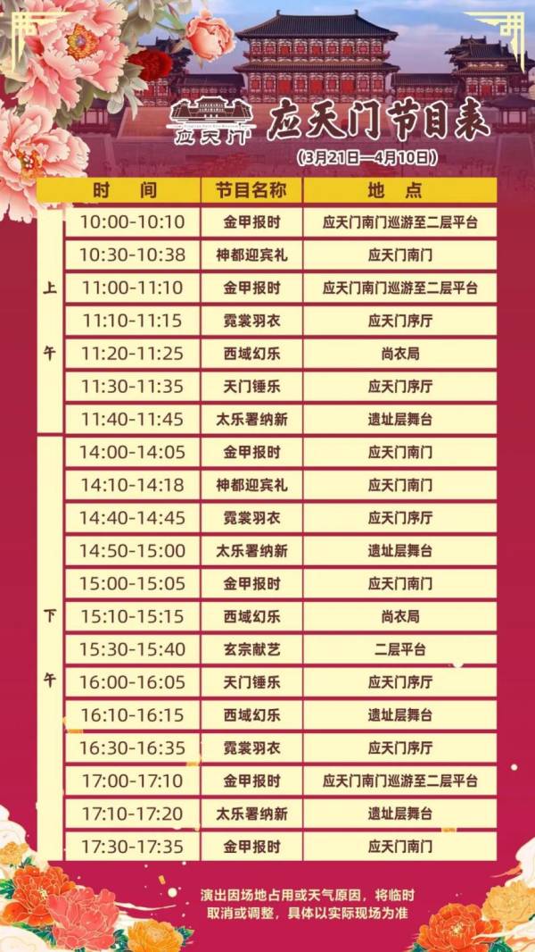 2025隋唐洛阳城景区清明假期节目单